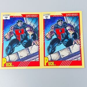 1991 Marvel Universe Super Heros Puck Cards